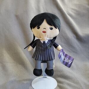 WEDNESDAY Addams Plush Doll Just Play MGM Series Soft Toy Merlina Mercredi